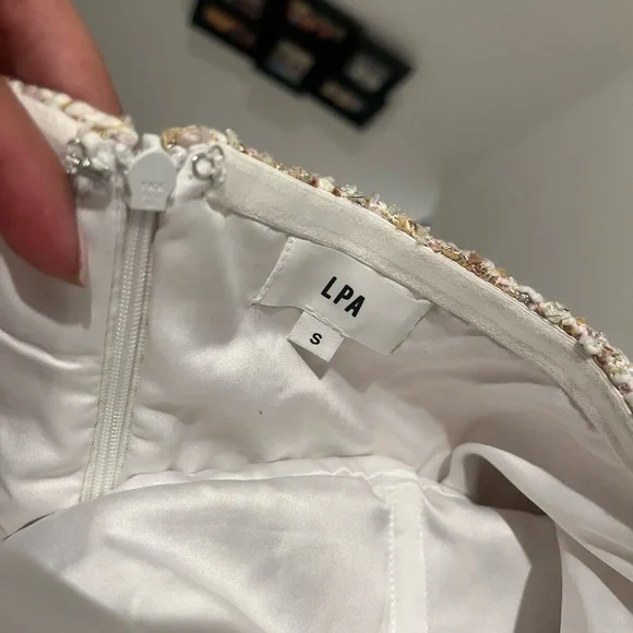 lpa dress 691 Cream Multi Small - Picture 3 of 6